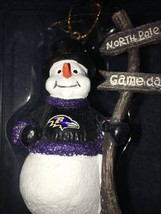 The Memory Company BALTIMORE RAVENS NFL Snowman with Sign Ornament new L... - $15.79