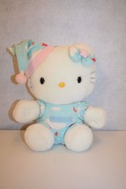 Sanrio Hello Kitty w/blue cloud Pajamas nightcap PJs White Plush Stuffed Bow - £31.41 GBP
