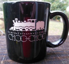 Chattanooga Choo-Choo Mug White on Black Train 3.75&quot; - £11.84 GBP