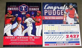 2017 Dr. Pepper Texas Rangers Awards Dinner Program + Pudge Rodriguez H.O.F. - £14.13 GBP