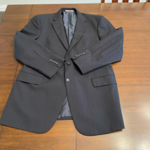 Hickey Freeman Men Worsted Wool 2-button Suit Jacket Blazer Blue 44L 2 V... - $44.99