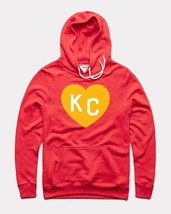 Charlie Hustle I Love Kc - Kansas City Chiefs Red Heart Hoodie Adult 2XL - £51.95 GBP