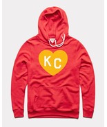 Charlie Hustle I LOVE KC - KANSAS CITY CHIEFS Red HEART HOODIE Adult 2XL - $65.00