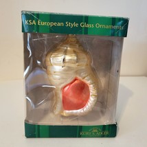 Rare Find Glass Sea Shell Ornament by Kurt Adler Christmas Come in Original Box - £24.97 GBP