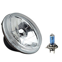 5-3/4" Crystal Clear Halogen Headlight Metal Headlamp SW 55/60W Light Bulb EACH - £19.83 GBP