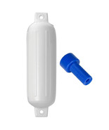 Polyform G-3 Twin Eye Fender 5.5&quot; x 19&quot; - White w/Adapter - £34.87 GBP