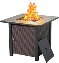 Yangming Propane Fire Pit Table, 30 Inch 50,000 Btu Square Outdoor, Qx-Ol-Ftable - £221.16 GBP