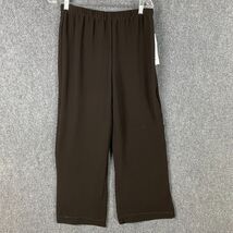 Studio 1 Pants Women&#39;s Size 10 Pull On NWT Stretch Dark Brown 100% Polye... - $255.89 MXN