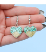 SALE! NWT Turquoise Sand Heart Earrings - $12.00