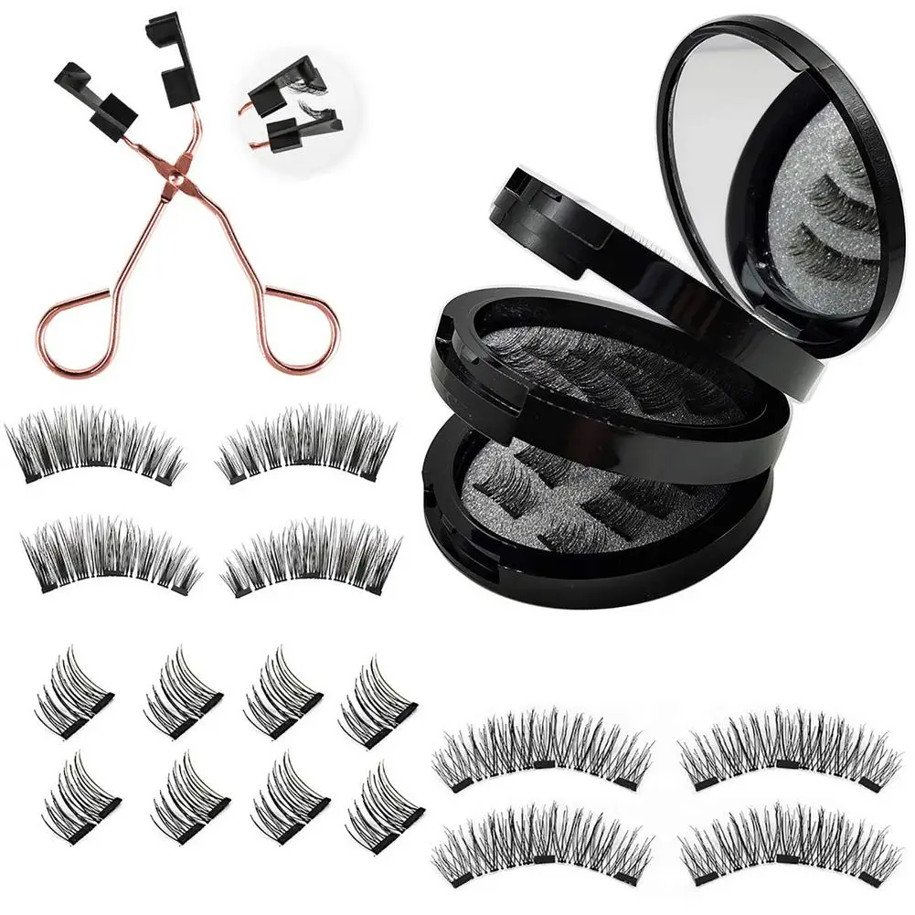 Eyelashes Set -loo Magnetic Eyelashes Set Waterproof Magnetic Eyeliner Long Last - £40.89 GBP