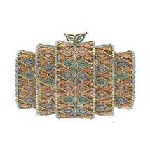 lady gold/black/red/yellow/blue/green/purple Crystal Women Evening Clutch Bags S - £101.85 GBP