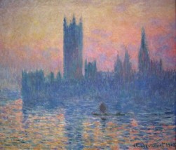 painting  The Houses of Parliament, Sunset Claude Monet   Print Canvas Giclee - £6.88 GBP+