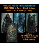 Printable Oracle - Winter Tracks Lenormand, Digital Cards Deck - $187.73 MXN