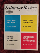 Saturday Review April 13 1963 Chester Bowles Thelonius Monk Martin Williams - £8.49 GBP