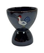 Vintage Japanese Red Clay Egg Holder Chicken Rooster Luster Glossy - $27.35 CAD