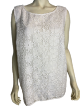 Talbots Plus Womens Lace Sleeveless Blouse White 3X NWT - £37.87 GBP