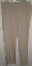 Nwt Womens Jaclyn Smith Beige Dress Slacks / Pants Size 24W - £18.60 GBP