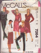 Mc Call's Pattern 7264 Sz 10 Liz Claiborne Misses' Tops, Pants, Skirt - $3.00