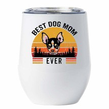 Puppy Chihuahua Dogs Tumbler 12oz Gift Best Dog Mom Ever White Tumbler Stainless - £17.87 GBP