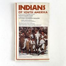 1982 Vintage National Geographic Map Indians of South America Geography Culture - £3.98 GBP