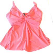 Sunsets Coral Pink 77 Forever Tankini Swimsuit Top Size 38D NWOT$84 - £43.75 GBP