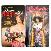 Prom Night 1 And 2 VHS Horror Vintage Jsmie Lee Curtis Lot Of 2 Classics VHSBX16 - £31.45 GBP