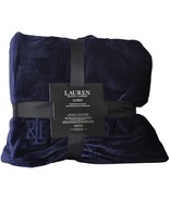 Lauren Ralph Lauren Classic Micromink Plush King 108&quot; X 90&quot; Blanket Navy - £65.26 GBP