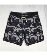 Vuori Cruise Board Shorts Men&#39;s Size 33 Swim Trunks Black Gray Pockets S... - $44.54