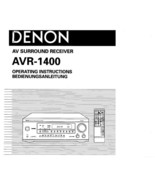 Denon AVR-1400 Receiver Owners Manual - £17.91 GBP