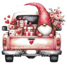Counted Cross Stitch patterns/ Valantine Gnome and Presents/ Valentine&#39;s... - £7.16 GBP