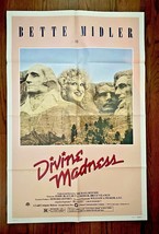 DIVINE MADNESS (1980) Style A One-Sheet Poster Bette Midler on Mt. Rushmore - £58.99 GBP
