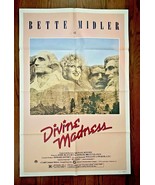 DIVINE MADNESS (1980) Style A One-Sheet Poster Bette Midler on Mt. Rushmore - $102.90 CAD
