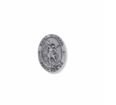Pewter Oval St. Michael Patron Of Police Pin - £23.48 GBP