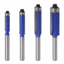 Wolfride 4Pcs Flush Trim Router Bit Set 1/4 Inch Shank Top Bearing Flush Trim - $38.99