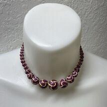 Vintage Wooden Purple Beaded Choker Necklace Estate Jewelry Find KG - $19.79