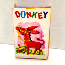 Vintage Donkey Old Maid Childs Mini Card Game Complete in Box - $15.57