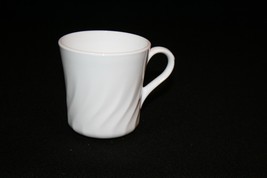 CORNING USA Enhancements Bright White Swirl Coffee Tea Shave Mug Replace... - $14.95