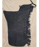 Womens Black Suede Chaps XL - $129.94