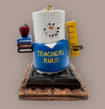 Smores Teachers Rule Ornament Midwest Cannon Falls Ruler Books Blue Shirt - £7.94 GBP