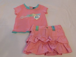 Guess Baby Girl&#39;s Youth 2 pc Short Sleeve T Shirt &amp; Skort Size 6-9 Month... - £16.45 GBP