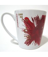 Starbucks Mug Splash Abstract Floral Art Red 11oz Cup Gold Holiday Splat... - £6.82 GBP