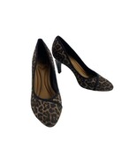 Sofft Heels Women 10 M Presley Shoes Black Leather Casual Cheetah Print ... - $19.62