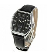 NEW SEIKO PRESAGE AUTOMATIC TONNEAU SHAPE BLACK TEXTUE DIAL SRPD07 CALIB... - £419.92 GBP