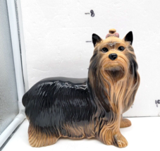 Coopercraft Yorkshire Terrier Yorkie Dog Figurine Vintage 6x8&quot; England - $20.83 CAD