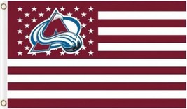 Colorado Avalanche Team US Flag 3X5Ft Polyester Digital Print Banner USA - £12.53 GBP