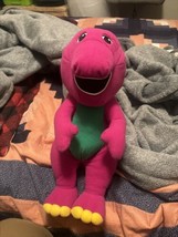 Playskool Talking Barney Dinosaur Plush 1996 18 Inch Works Stuffed Anima... - £20.71 GBP