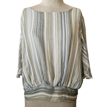 Multicolor Striped Blouse Size Large - £19.75 GBP