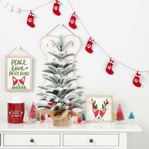 50CM Flocked Snowy Tabletop Christmas Tree - Mini Holiday Decor - $39.99
