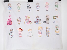 Charming Vintage Hand Stitched Children in Costumes Wall Hanging / Quilt... - £56.05 GBP