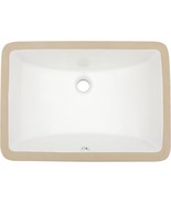 Dcolora Undermount Bathroom Sink Rectangle 16&quot;X12&quot; White Porcelain Ceramic - $110.95